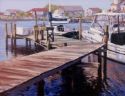 David Nance Atlantic Dock oil on canvas dock painting seascapes