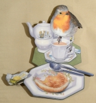 David Nance Company For Tea oil on cut out panel realism imaginary realistic painting