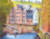 David Nance Apple Wharf, Vire Island oil on canvas landscapes painting still life