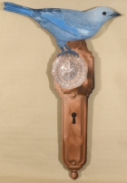 David Nance Blue Muse oil on cut out panel realism trompe l'oeil imaginary hyper