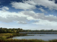 David Nance Currituck Sound oil on canvas clouds marsh coastal