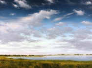 David Nance East Wind oil on canvas clouds coastal still life painting