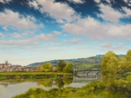 David Nance St. John's at Bridgetown oil on canvas landscapes painting still life david nance